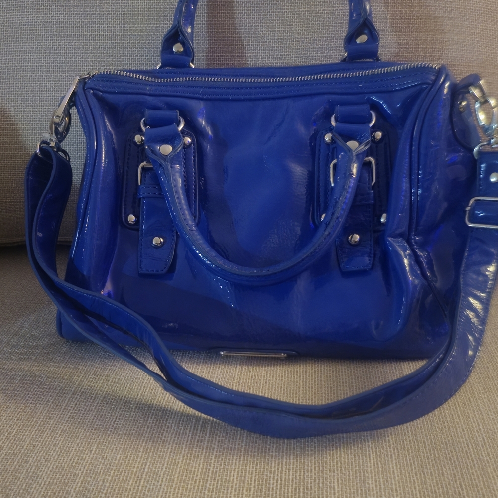 Steve Madden Glossy Royal Blue Shoulder Bag